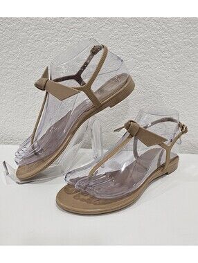 $295 Alexandre Birman Women's Beige Clarita Jelly Sandal Shoe Size EU 35 US 5